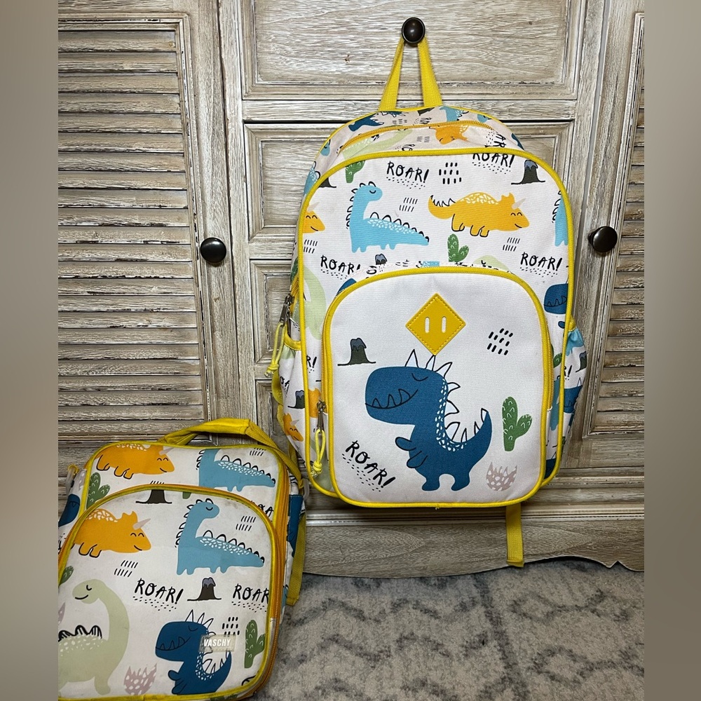 Dinosaur Backpack with matching lunchbox